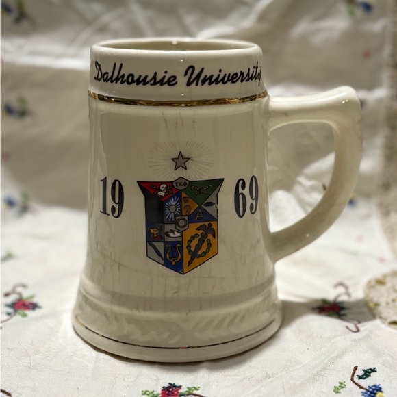 Vintage Cream Ceramic DAL Mug with Crest - Picture 1 of 10